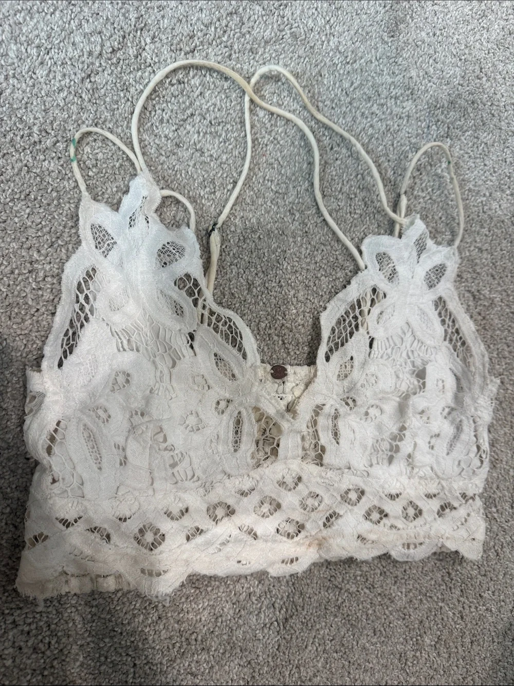 Free People White Lace Bralette